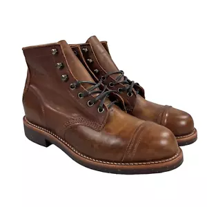 Chippewa Brentwood Homestead Stiefel Herren Größe 8,5 D braun Leder Vibram gebraucht, in einwandfreiem Zustand - Bild 1 von 9