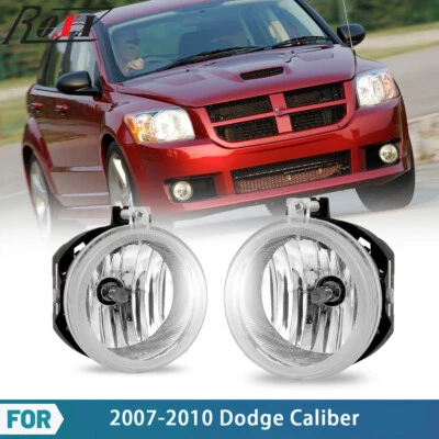For Dodge Caliber 2007-2009 Clear Lens Pair Bumper Fog Lights Replacement Lamps — 第 1/4 张图片