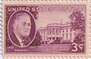 1945 Roosevelt 3 Cent US Postage Stamp - Picture 1 of 1