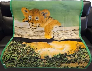 Hyde Park Tiger Cub Print Soft Polar Fleece Throw Rug Blanket. Animal Design - Picture 1 of 7