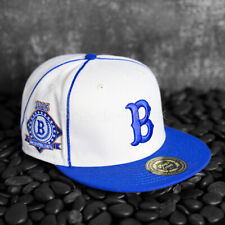 Rings & Crwns Brooklyn Royal Giants Men's Hat NLB Fitted Cap Ivory/Blue #378