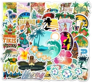 Pegatinas de vinilo HAWAII [A] Maui ALOHA North Shore OAHU Island TIKI Hibuscus HULA - Imagen 1 de 7
