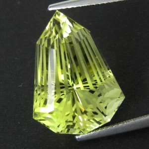14.39Cts Classic Natural Lemon Quartz Fancy Magic Cut Loose Brazil Gemstone - Picture 1 of 4