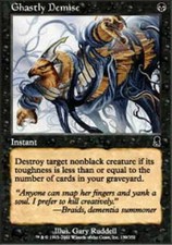 [1x] Ghastly Demise - Foil - Played, English - Odyssey MTG Magic