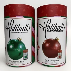 "Lote grande de 30"" adorno inflable Holiball (1 verde y 1 rojo) **NUEVO Y PRECINTADO**" - Imagen 1 de 9