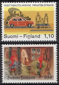 1331 Finland 1979, FA 852+863, MI 849, SC #624, MNH, Traffic+ Christmas. - Picture 1 of 1