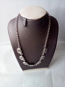 Jackie Spector Silver Tone Rhinestone  Necklace chain - Picture 1 of 10