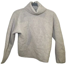 Vince Women's Cowl Neck Ribbed Pullover Sweater Size Small Cashmere Wool Tan - Picture 1 of 9