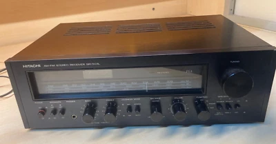 HITACHI SR-503L- SINTOAMPLIFICATORE-TESTED 100% 1977 -VINTAGE-RARE COLOR BLACK - Immagine 1 di 4