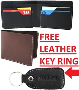 Quality Full Grain Cow Hide Leather Wallet. Colours: Black or Brown. Style 11002 - Picture 1 of 43