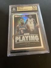 2020-21 Panini Hoops Now Playing Holo Immanuel Quickley Knicks RC Rookie BGS 9.5