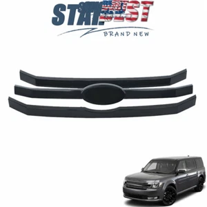 3Pcs Plastic Black Front Upper Grille Bar Insert For Ford Flex 2009-2011 2012 - Picture 1 of 13