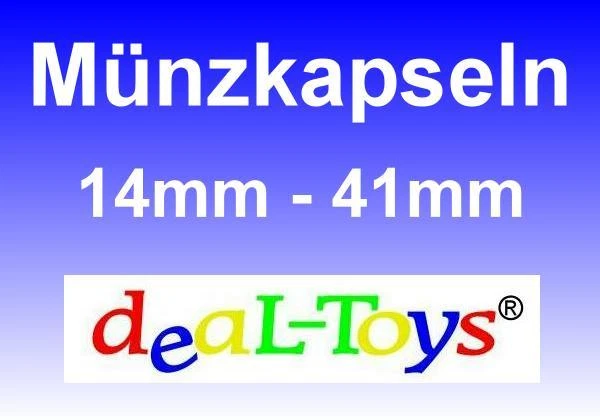DEAL-TOYS® 10 Münzkapseln 14-41mm - Münzdosen, Münzenkapseln, Kapseln