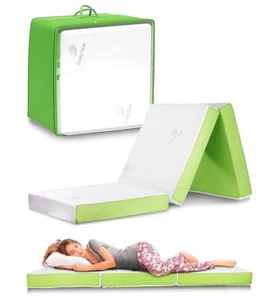 Cushy Form Floor Mattress - Tri Fold Foldable 4 Inch Foam Camping Bed w/Case - Picture 1 of 9
