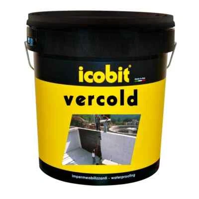 Asfalto liquido Freddo Bitume impermeabilizzante Icobit Vercold 1, 4, 10, 16 Kg.