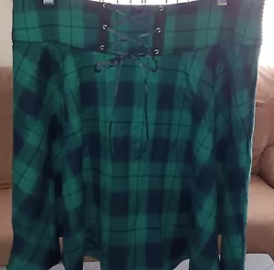 Zhanchtong XL Green Plaid Women's Skirt - Picture 1 of 5