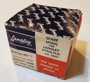 Langley Spare Spool For Langley Dyna-Flo 490 Series Part No 951 With Box USA - Picture 1 of 8
