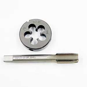 1/2-20 TPI Tap and Die Set HSS Right Hand Thread 1/2-20 UNF Tap 1/2" ×20 UNF Die - Picture 1 of 10