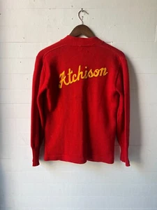 Vintage Letter Sweater - Atchison Marion High School Sweater Handmade Buchstaben S - Bild 1 von 6