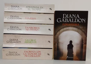 Lot of 6 Forastera (Outlander) Books by Diana Gabaldon, #s 1 2 3 4 5 8, Spanish - Foto 1 di 14