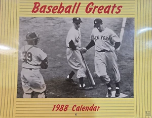 Calendario Vintage 1988 Grandes del Béisbol - Serie Mundial - Monumento - Imagen 1 de 2
