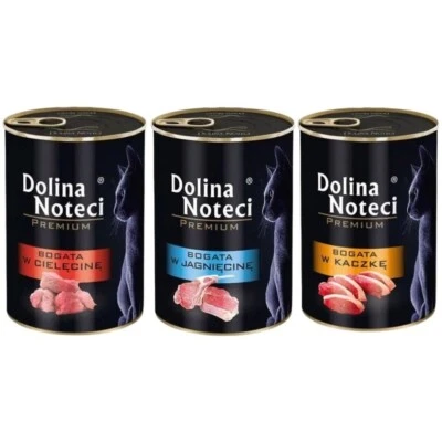 24x400 g Dolina Noteci Premium Katzenfutter 3 MIX Geschmacks getreidefrei adult - Bild 1 von 4