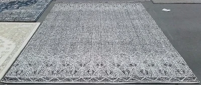 IVORY / BLACK 8'-0" x 10'-0" Back Stain Rug, Reduced Price 1172792623 EBN210Z-8 - Image 1 of 4