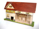 Antiker Holz Bauernhof Stall Reiterhof aus Holz Erzgebirge aus den 30er Jahren