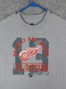 NHL Detroit Redwings T-shirt PAVE DATSYUK Heathered Gray Mens XL 22x30.5 - Picture 1 of 12