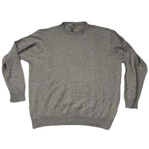 I Levrieri Mens Sz 2XL Cashmere Silk Gray Cable Knit Sweater Pullover Italy Made - Picture 1 of 9