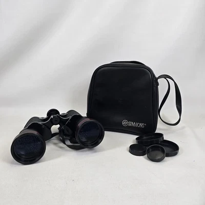 Vintage Simmons Binoculars 7x50 Optical Coating 367ft @ 1000yd Carrying Case - Image 1 of 4