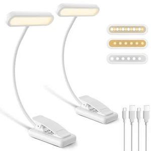 Wiederaufladbare Leselampe, 12 LED Leselicht für Bett mit 360° - Bild 1 von 5