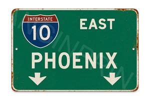 Interstate 10 East Phoenix Aluminum Highway Metal Sign - Picture 1 of 1