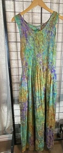 Lost River Clothing Co Dress Womens XL Batik Smocked Sundress Boho - Picture 1 of 5