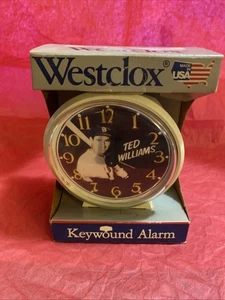 Reloj despertador Westclox Keywound años 70 Ted Williams nuevo en caja - Imagen 1 de 7