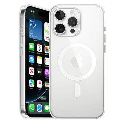 Official Apple Silicone Magsafe Rear Case Cover for iPhone 16 Pro Max - Clear - Image 1 of 4