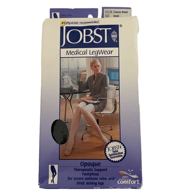 Jobst Opaque 30-40 mmHg CT Compression Stockings Sock PANTYHOSE 115192 BLACK SM - Image 1 of 4