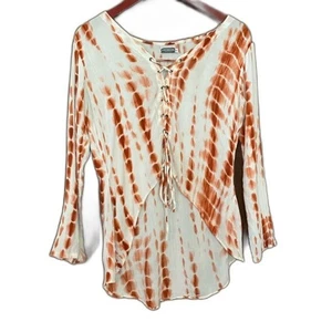 Earthbound Trading Company Tie Dye Boho Top XS - Picture 1 of 11