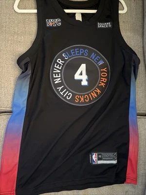 New York Knicks #4 Derrick Rose City Never Sleeps Swingman Jersey Size 48 new - Image 1 of 4