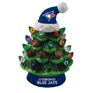 Toronto Blue Jays Mini LED Tabletop Christmas Tree 4" - Picture 1 of 2