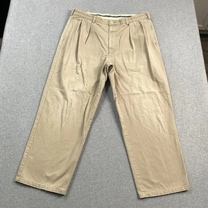 VINTAGE Polo Ralph Lauren Pants Mens Fits 36x27* Andrew Chino Pleated Distressed - Picture 1 of 22