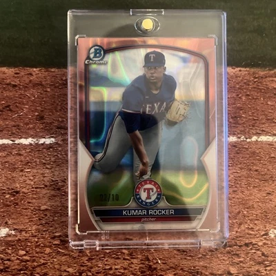 2023 Bowman Chrome Kumar Rocker Rose Gold Lava Refractor 02/10 - Image 1 of 2