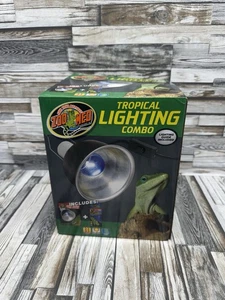 Zoo Med Tropical Lighting Combo Mini Deep Dome Lamp  Reptile Heat UVA/UVB New - Picture 1 of 5