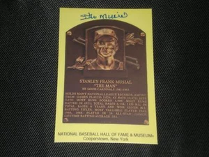 STAN MUSIAL AUTOGRAPHED HOF POSTCARD STAN THE MAN CERT. - Picture 1 of 1