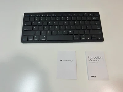 Anker Bluetooth Wireless Keyboard Super Slim Black Model K1280C Battery Powered - Image 1 of 4