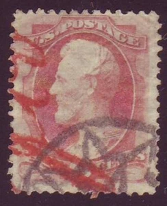 NYFM FANCY CANCEL with Unidentified RED MARKING on 6c BANKNOTE - MUST SEE !! - Picture 1 of 1