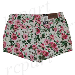 New Jeans Colony Women's Casual Jeans Shorts Summer White Floral 14 16 18 20 22 - Picture 1 of 2