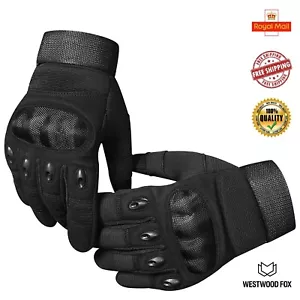 Motorbike Gloves Winter Hard Knuckle Touchscreen Biker Motorcycle Waterproof - Picture 1 of 9