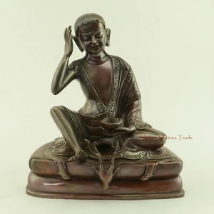 Milarepa - Amado Santo Tibetano de la Cueva Estatua de Cobre de Patan, Nepal - Imagen 1 de 4
