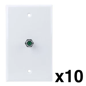 Construct Pro Wall Plate with 3.0 GHz F-81 Connector (10 Pack, White) - Picture 1 of 6